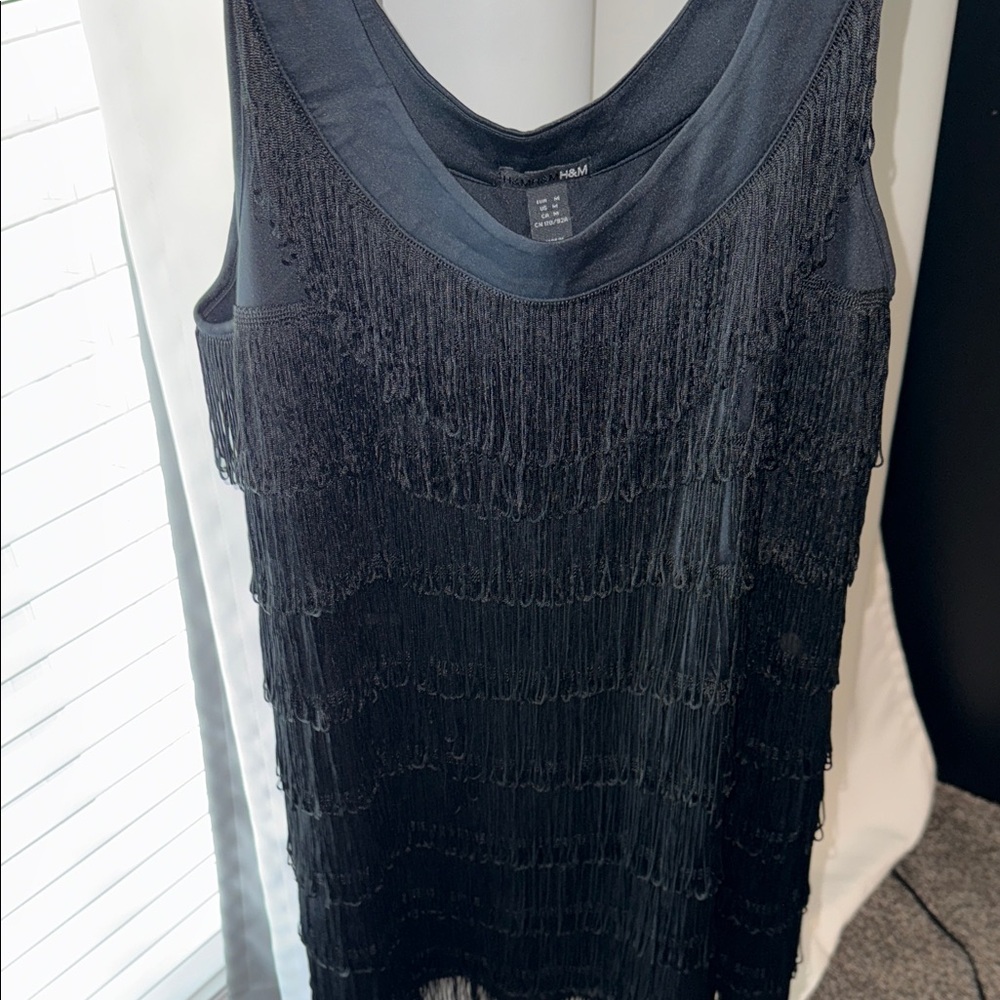 H&M Black Fringe Dress